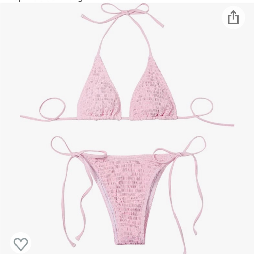2 Piece Triangle Bathing Suit Halter Top ​Tie Side Bikini